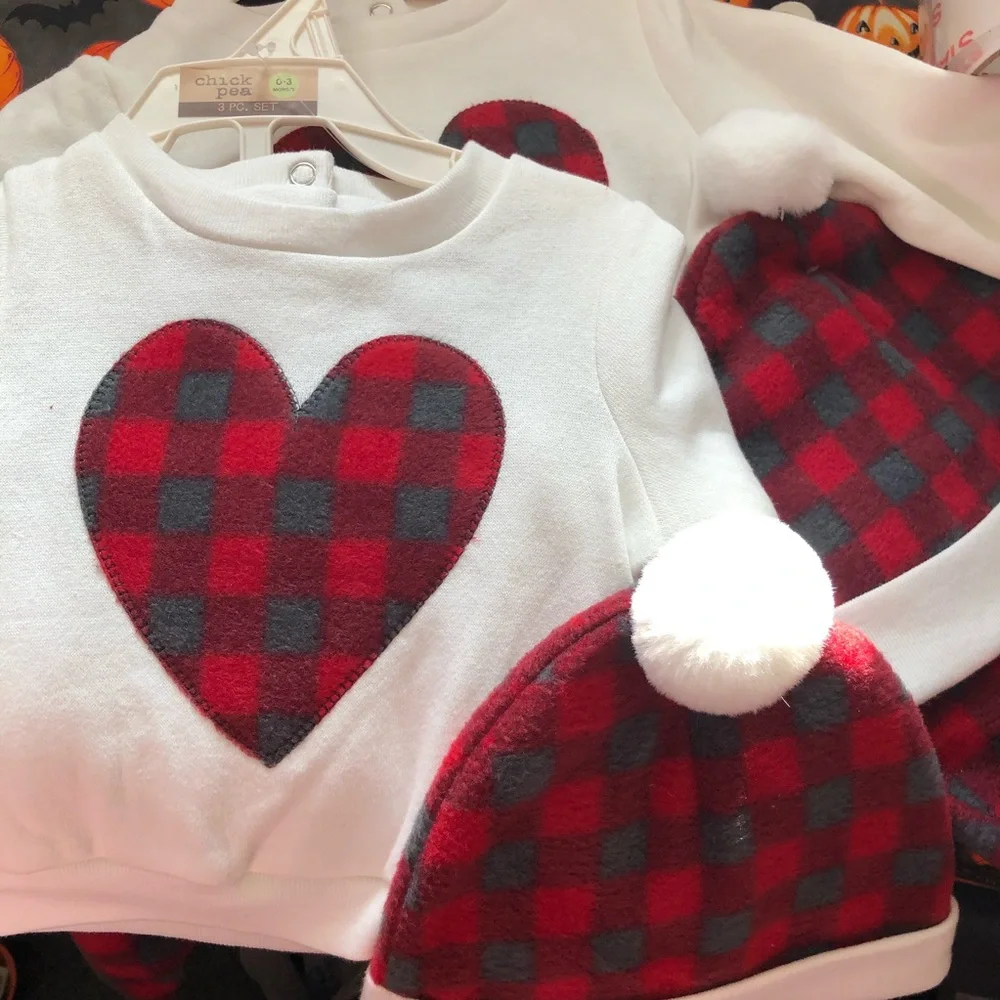 Chick Pea Holiday Matching Christmas Set Plaid Print Set With Hat